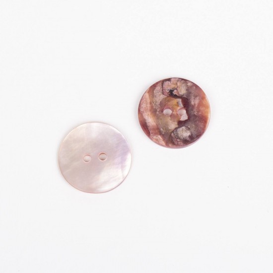Drops button Mother of pearl 20mm blush