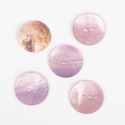 Drops button Mother of pearl 20mm - pink