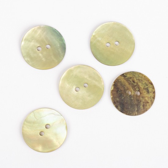 Drops button Mother of pearl 20mm - green