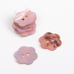 Drops button Mother of pearl 15mm flower blush