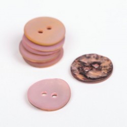 Drops button Mother of pearl 15mm blush