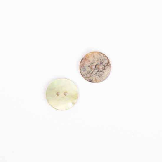 Drops button Mother of pearl 15mm - green