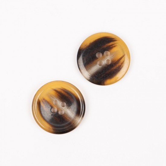 Drops button horn caramel 23mm
