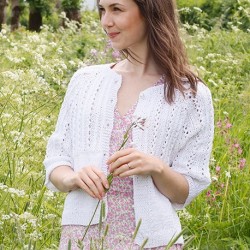 Седефено копче Drops Loop 15мм бял