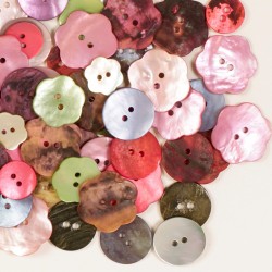 Седефено копче Drops 20мм розов