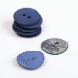Седефено копче Drops 15мм син