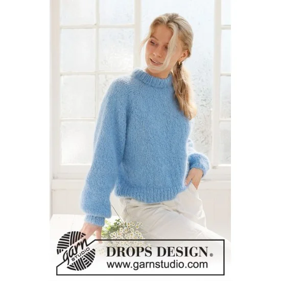 Сет за плетиво: Пуловер Blueberry Cream от DROPS Design Сет за плетиво: Пуловер Blueberry Cream от DROPS Design