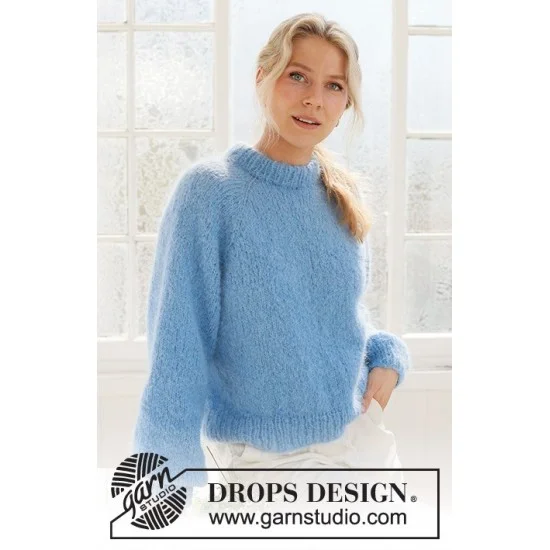 Сет за плетиво: Пуловер Blueberry Cream от DROPS Design Сет за плетиво: Пуловер Blueberry Cream от DROPS Design