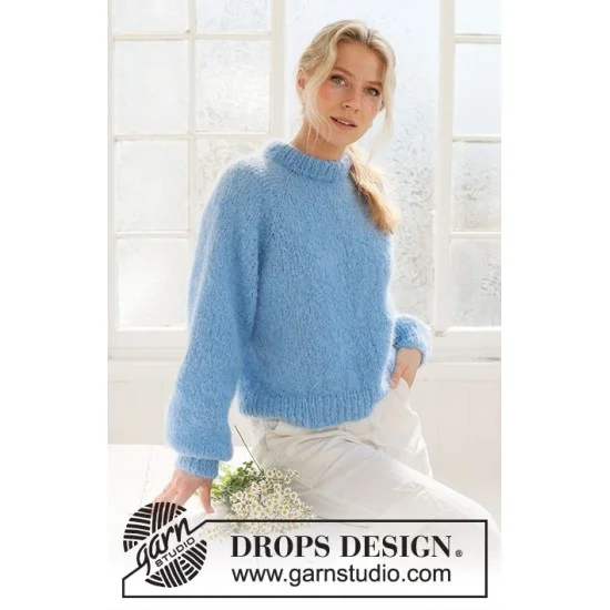 Сет за плетиво: Пуловер Blueberry Cream от DROPS Design Сет за плетиво: Пуловер Blueberry Cream от DROPS Design