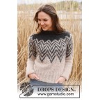 Сет за плетиво: Пуловер Inverted Peaks от DROPS Design