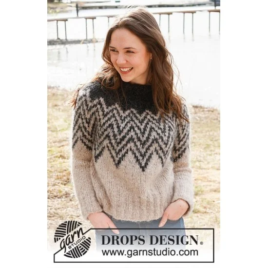 Сет за плетиво: Пуловер Inverted Peaks от DROPS Design Сет за плетиво: Пуловер Inverted Peaks от DROPS Design
