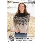 Сет за плетиво: Пуловер Inverted Peaks от DROPS Design
