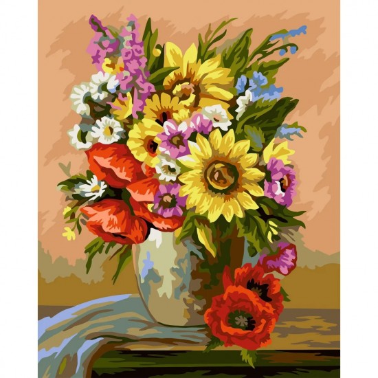 Рисуване по номера - B128 Sunflowers