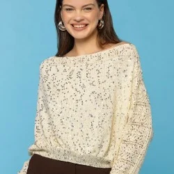 Котон Голд Пайети - ефектна прежда с пайети Котон Голд Пайети - ефектна прежда с пайети