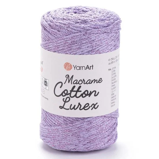 Macrame cotton lurex