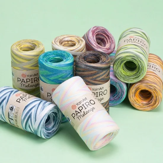 Папиро Меланж Raffia рафия хартиена прежда Папиро Меланж Raffia рафия хартиена прежда