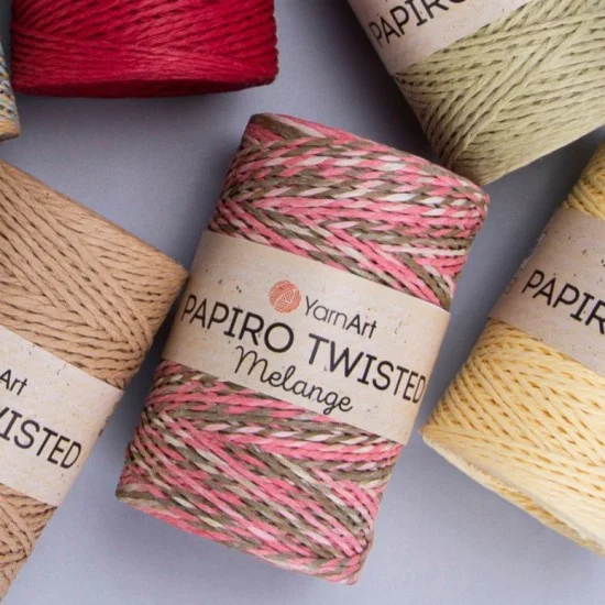 Папиро Туистед Меланж Raffia рафия хартиена прежда Папиро Туистед Меланж Raffia рафия хартиена прежда