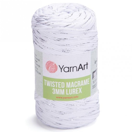 Twisted macrame lurex 3мм Twisted macrame lurex 3мм