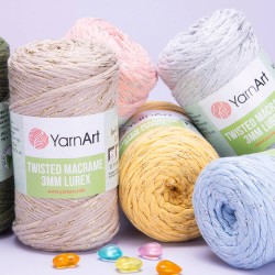 Туистед макраме лурекс 3мм 250 грама Туистед макраме лурекс 3мм 250 грама