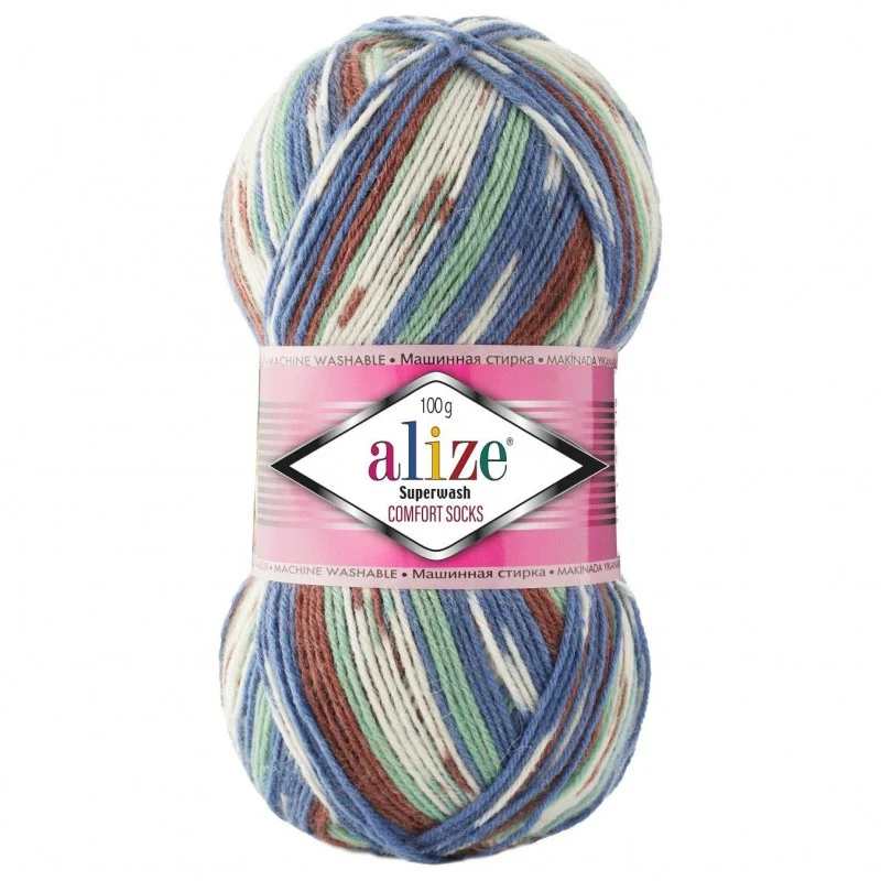 Alize Superwash Comfort - Gomitolo di lana per calzini, 3 x 100 g, 33 colori a scelta (2701